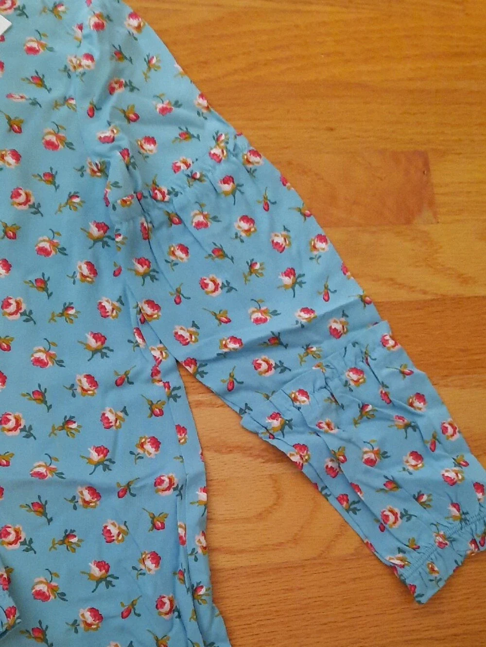 GAP Sz M Light Blue Floral Long Sleeve Dress Tunic MEDIUM girls